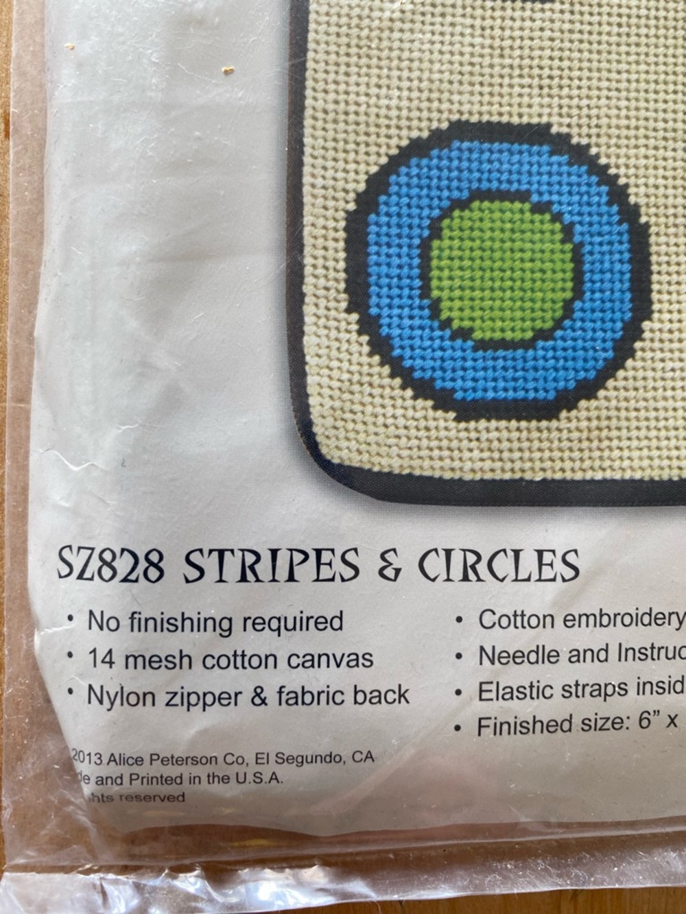 Stitch & Zip Needlepoint Kit. Case for Electronic Book (6” x 9” finished size) - Picture 6 of 10